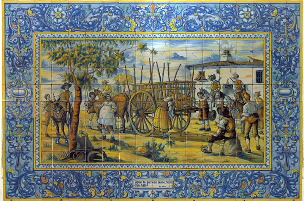 Mural de cerámica en el Colegio Español de Bolonia Italia