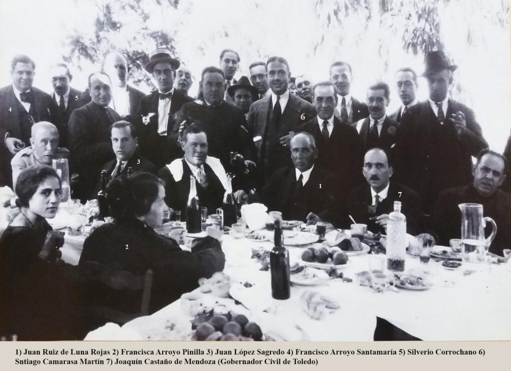 Banquete popular en el Palacio López de Sagredo durante el homenaje a Juan Ruiz de Luna